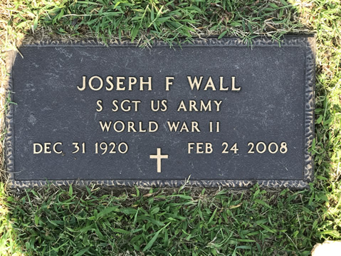 Joseph F. Wall Grave Marker